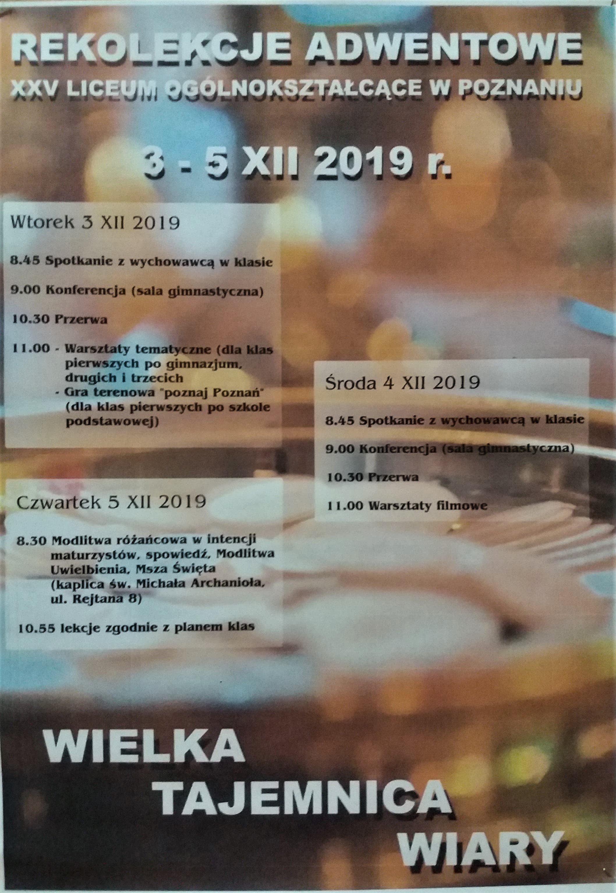 rekolekcje 2019
