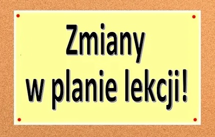 zmiany w planie lekcji